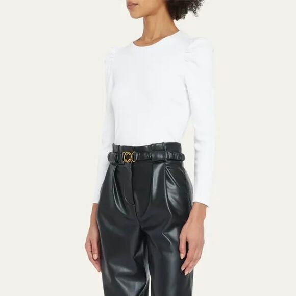 Veronica Beard Britney Puff Sleeve Cotton Top - Picture 4 of 8